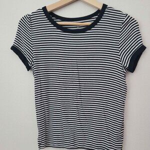 American Eagle - Black and White Striped Top